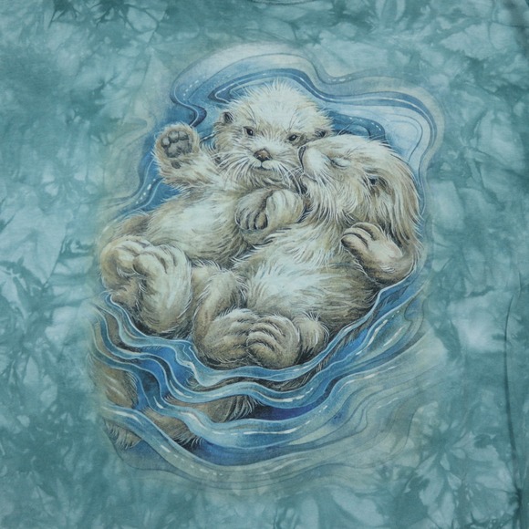 The Mountain A Love Like No Otter Shirt Men's Tie Dye Graphic Short Sleeve 2XL - Picture 3 of 7